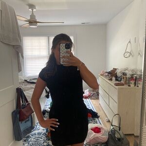 Zara black bodycon mini dress. Never worn before. Condition is brand new